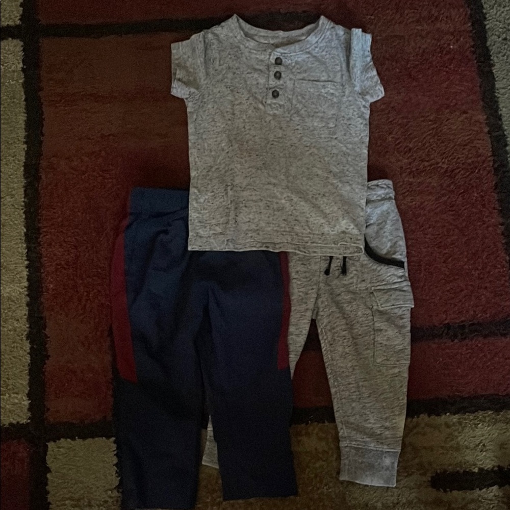 Cat & Jack Gray and Navy Kids Jogger Set
